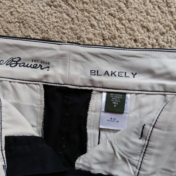 35 1/2" Inseam Tall Pants Eddie Bauer Black Slacks 8T Blakely Fit Women's 8L EUC - Picture 7 of 10